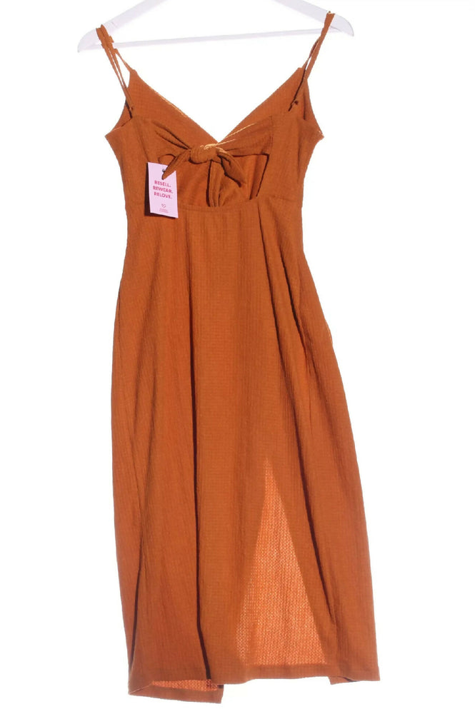 Orange Braunes Sommer Kleid mit Cut Outs