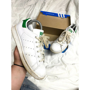Stan Smith Sneaker in „Cloud White/Green“ Größe 37 1/3