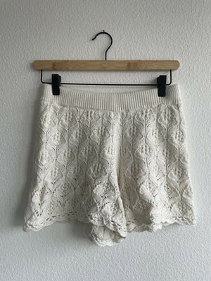 Shorts aus Baumwolle und Alpaka