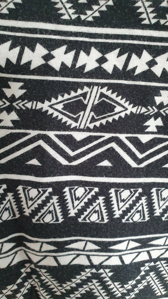 Schwarz/weiss Tank Top Azteken Muster