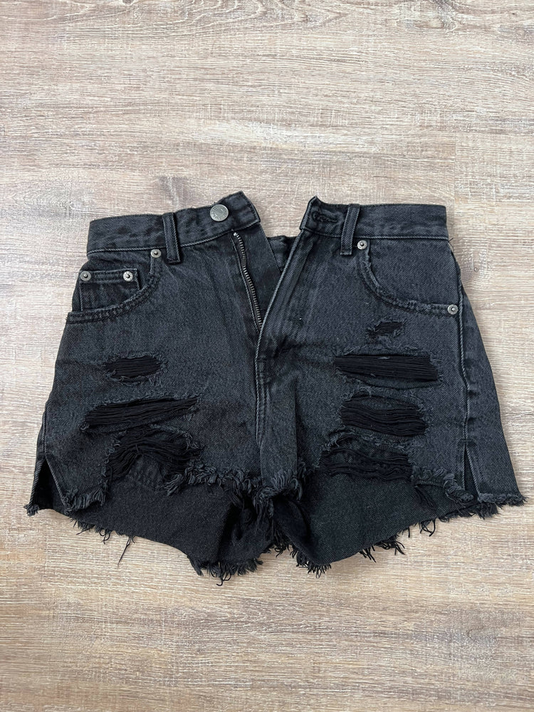Pull&Bear Shorts, schwarz, Gr. 34