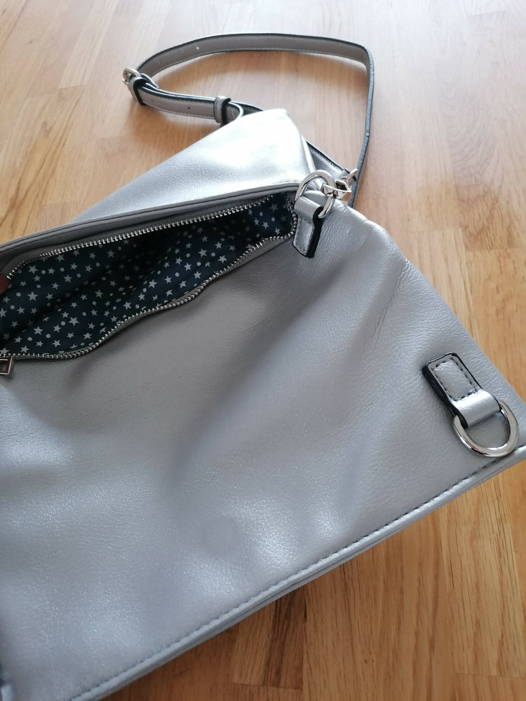 Umhängetasche/Clutch silber