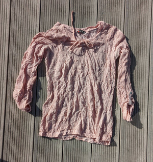 Knitter-Shirt langarm lachsfarben/rosa [34]