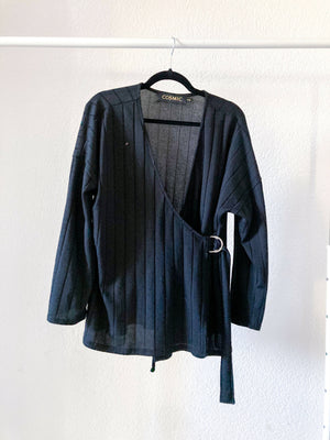 Wrap Cardigan Schwarz