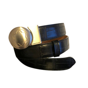 
            
                Laden Sie das Bild in den Galerie-Viewer, (NEU) MONTBLANC Logo-Schnalle Gürtel aus Leder
            
        