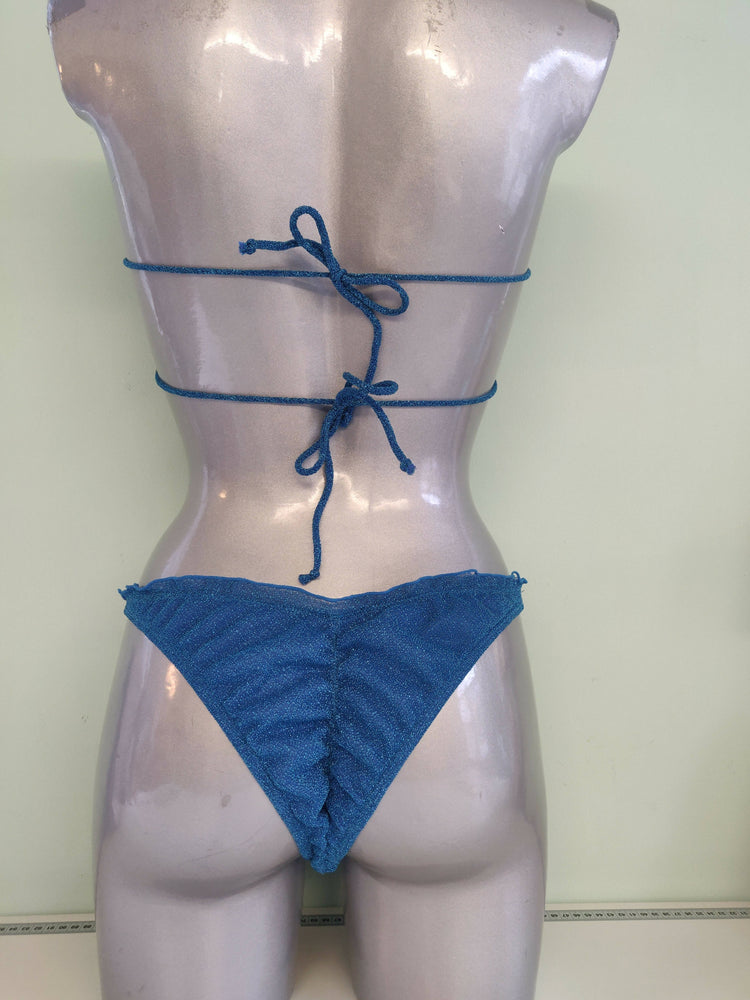 Glitter Bikini blau Gr. S