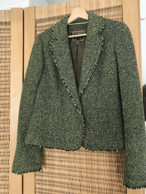 Grün Tweed Jacke