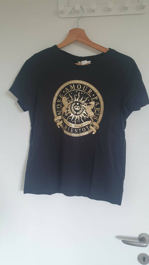 T-Shirt mit gold Druck