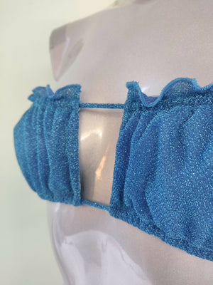 Glitter Bikini blau Gr. S