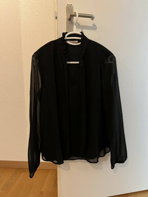 Bluse Schwarz mit Schleife